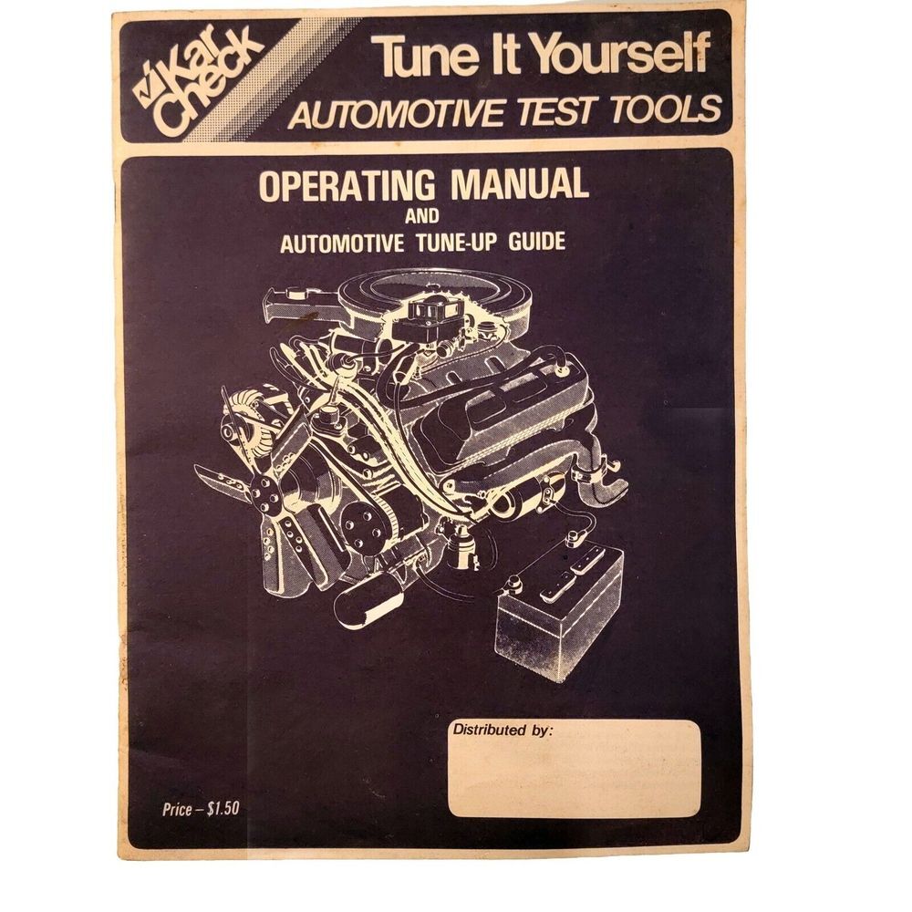 1977 Kar Check Tune Up Repair Manual Tune It Yourself